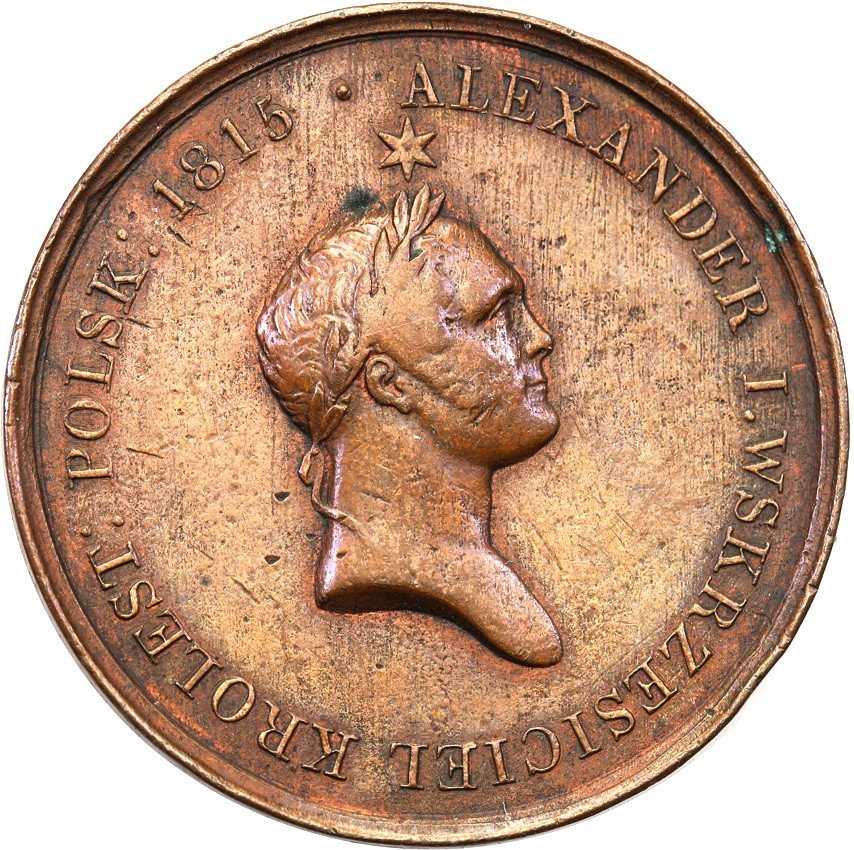 Królestwo Polskie/Rosja. Medal 1826 na śmierć Aleksandra I Polska opłakująca dobroczyńcę swojego, Brąz